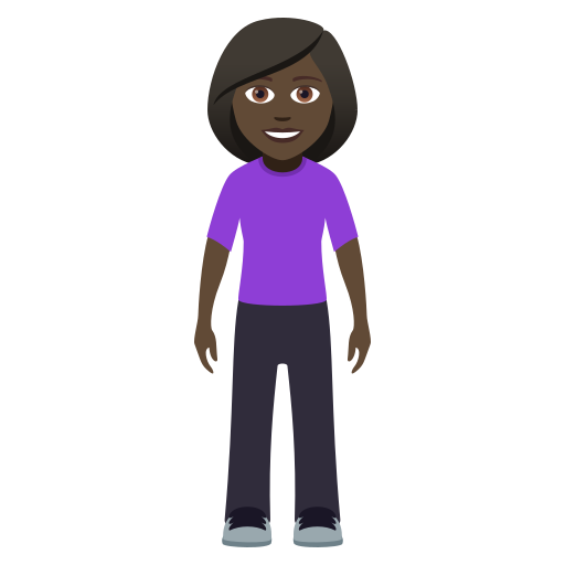 Woman Standing: Dark Skin Tone, the design in this release