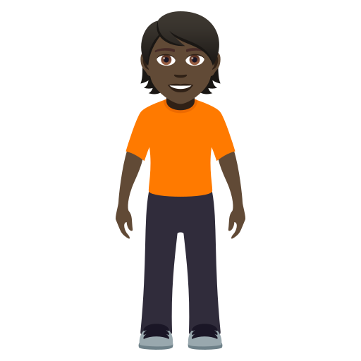 Person Standing: Dark Skin Tone, the design in this release