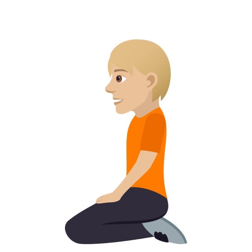 Person Kneeling: Medium-Light Skin Tone, the design in this release