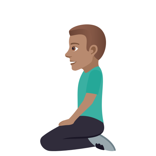 Man Kneeling: Medium Skin Tone, the design in this release
