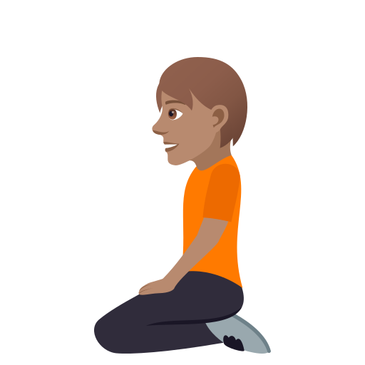 Person Kneeling: Medium Skin Tone, the design in this release