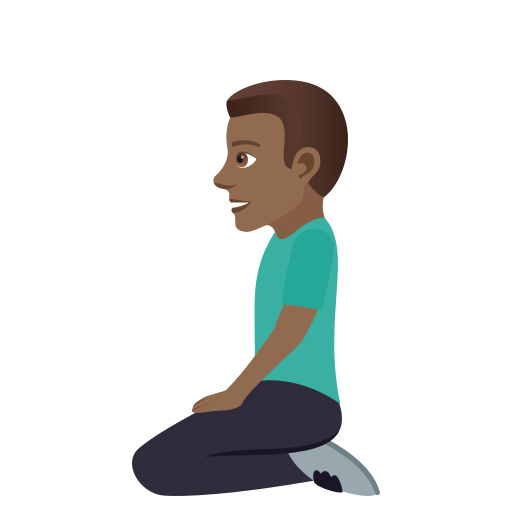 Man Kneeling: Medium-Dark Skin Tone, the design in this release