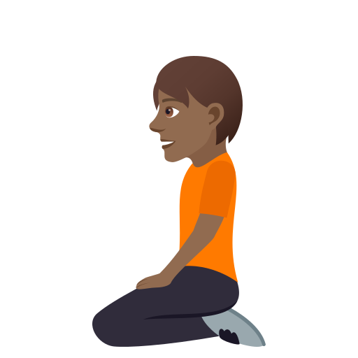 Person Kneeling: Medium-Dark Skin Tone, the design in this release