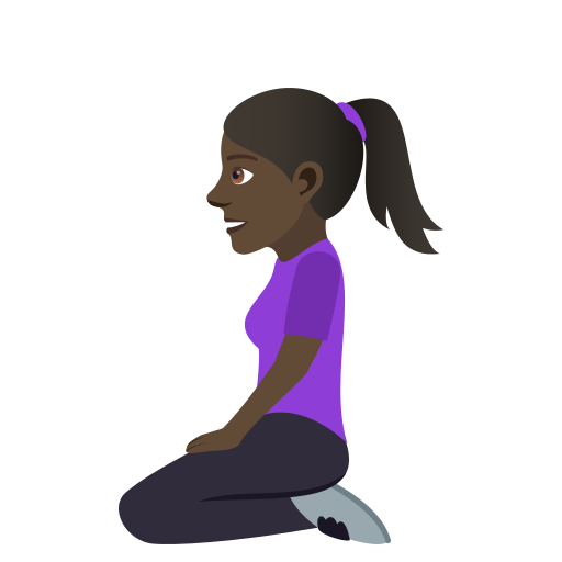 Woman Kneeling: Dark Skin Tone, the design in this release