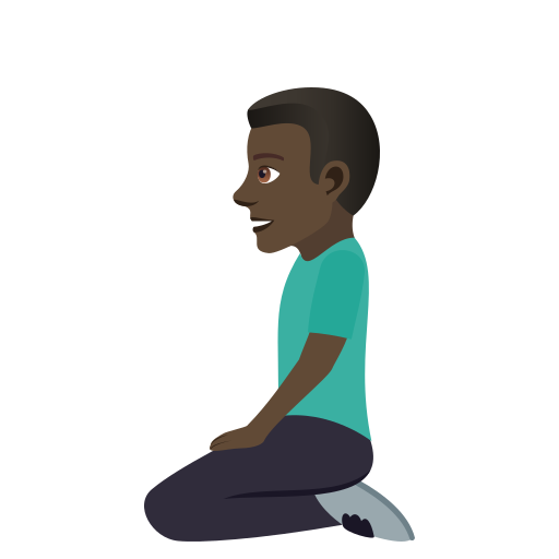 Man Kneeling: Dark Skin Tone, the design in this release