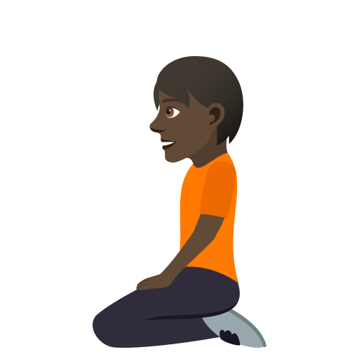 Person Kneeling: Dark Skin Tone, the design in this release