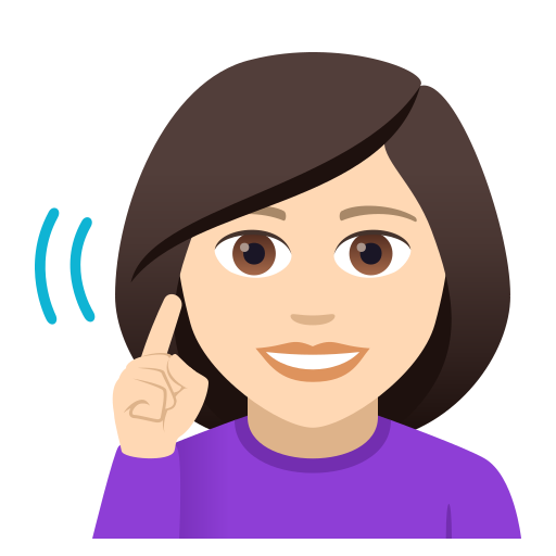 Deaf Woman: Light Skin Tone, the design in this release