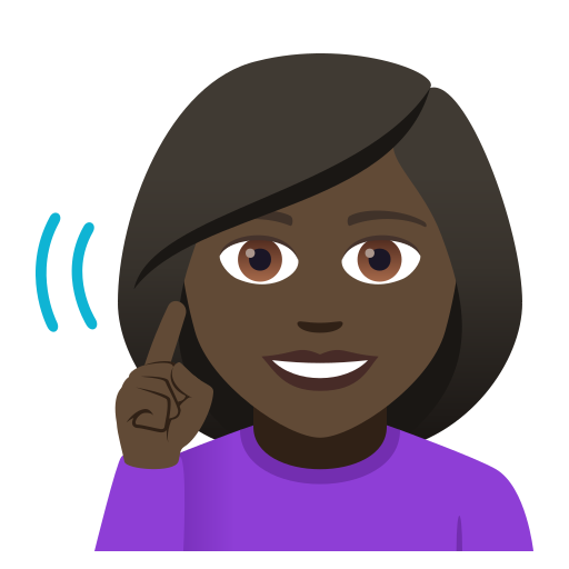 Deaf Woman: Dark Skin Tone, the design in this release