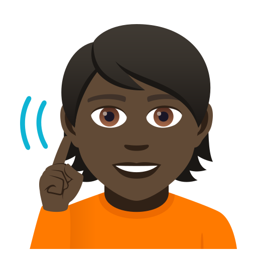 Deaf Person: Dark Skin Tone, the design in this release