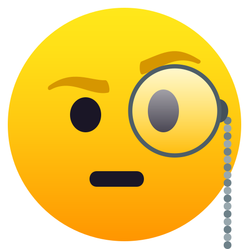 Face with Monocle, the design in this release