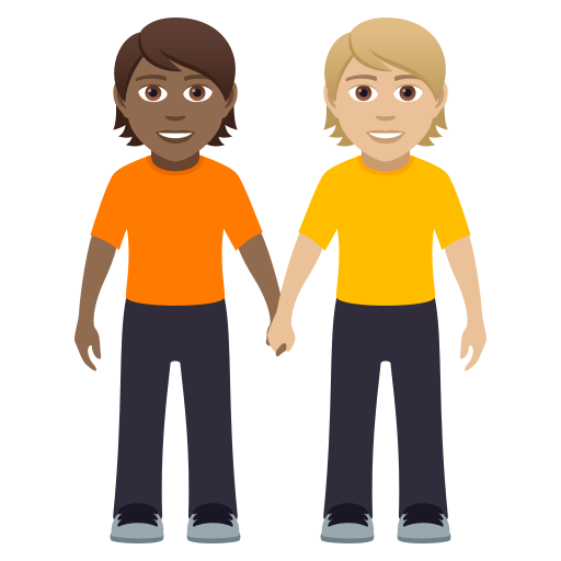 People Holding Hands: Medium-Dark Skin Tone, Medium-Light Skin Tone, the design in this release