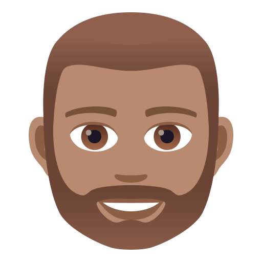 Person: Medium Skin Tone, Beard, the design in this release