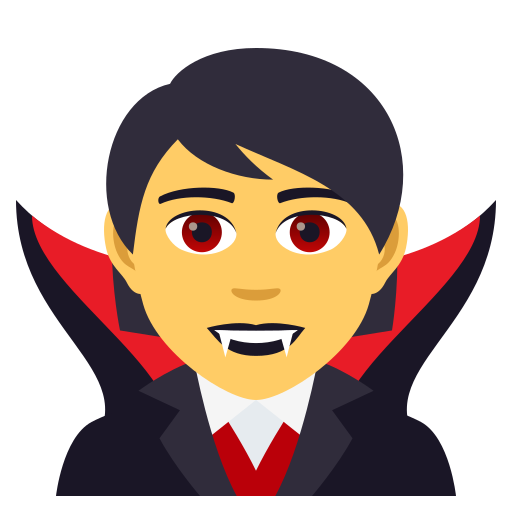 Vampire as drawn by JoyPixels in 5.0