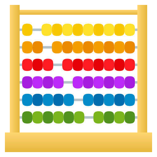 Abacus as drawn by JoyPixels in 5.0