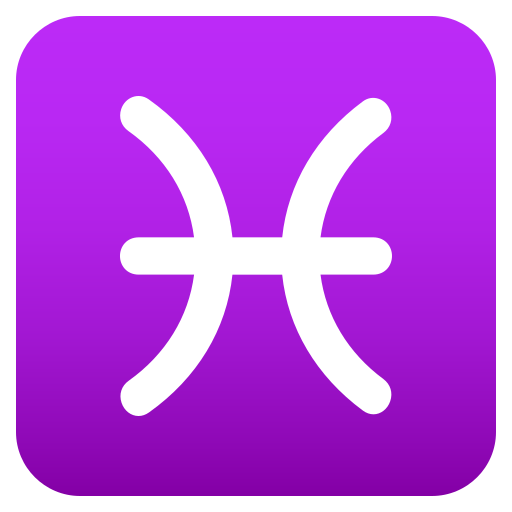 Pisces as drawn by JoyPixels in 5.0