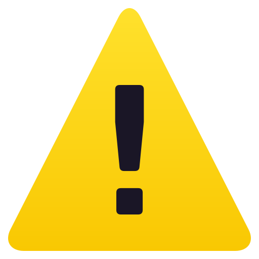 Warning as drawn by JoyPixels in 5.0
