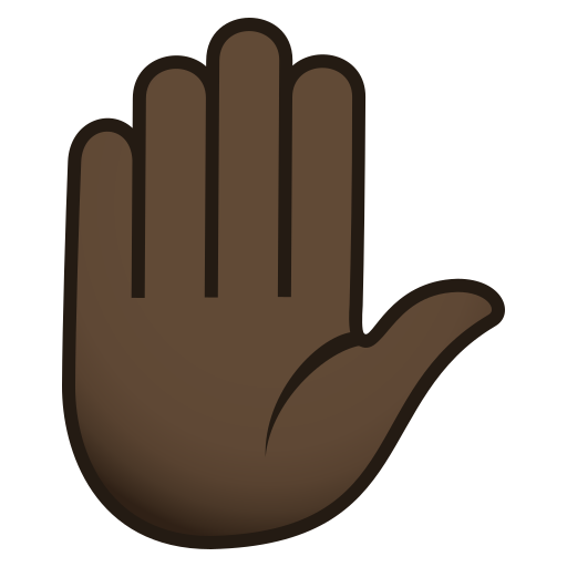 Raised Hand: Dark Skin Tone, the design in this release