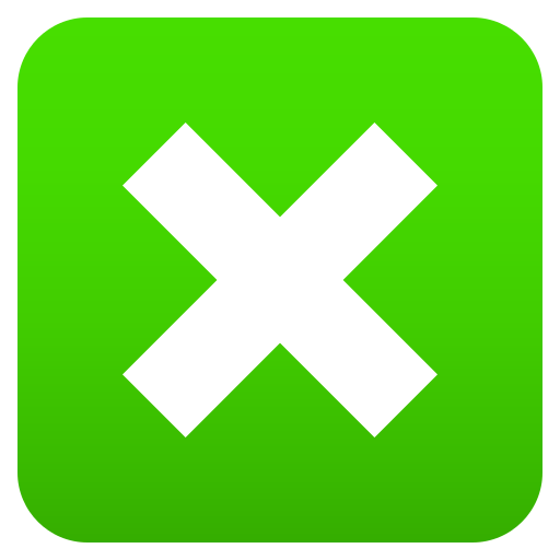 Cross Mark Button as drawn by JoyPixels in 5.0