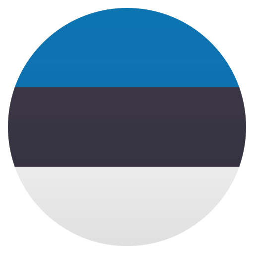 Flag: Estonia as drawn by JoyPixels in 5.5