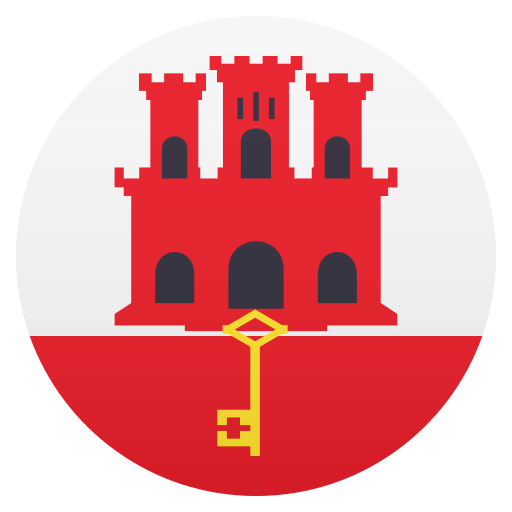 Flag: Gibraltar as drawn by JoyPixels in 5.5