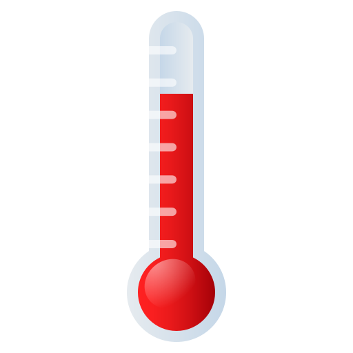 Thermometer as drawn by JoyPixels in 5.5