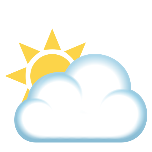 Sun Behind Large Cloud as drawn by JoyPixels in 5.5