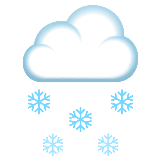 Cloud with Snow as drawn by JoyPixels in 5.5
