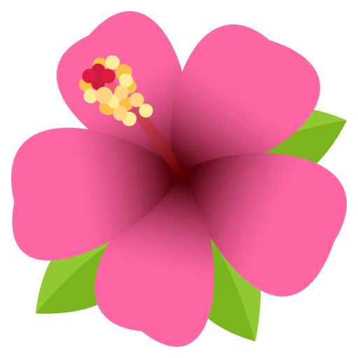 Hibiscus as drawn by JoyPixels in 5.5