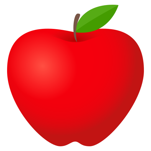 Red Apple as drawn by JoyPixels in 5.5