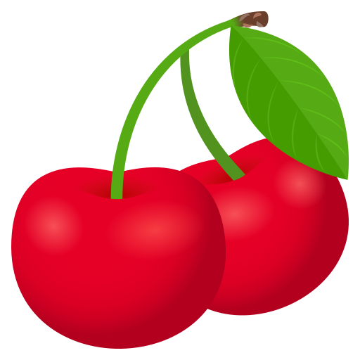 Cherries as drawn by JoyPixels in 5.5