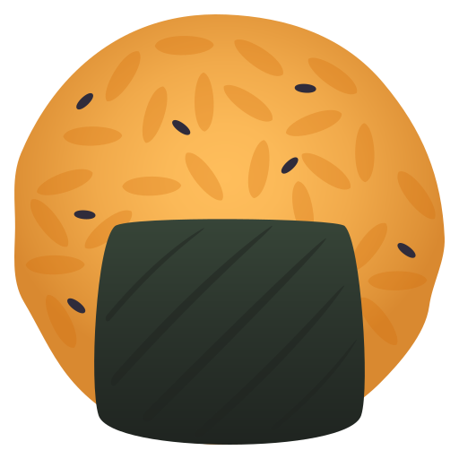 Rice Cracker as drawn by JoyPixels in 5.5