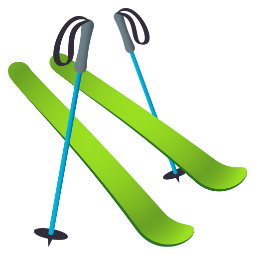 Skis as drawn by JoyPixels in 5.5