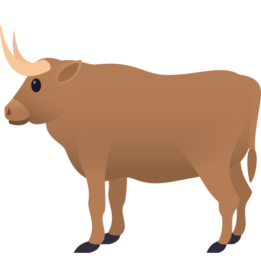Ox as drawn by JoyPixels in 5.5
