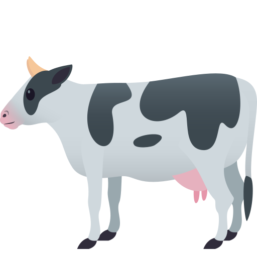 Cow as drawn by JoyPixels in 5.5