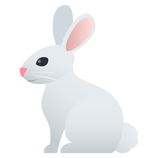 Rabbit as drawn by JoyPixels in 5.5