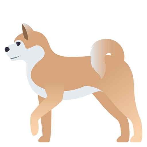 Dog as drawn by JoyPixels in 5.5