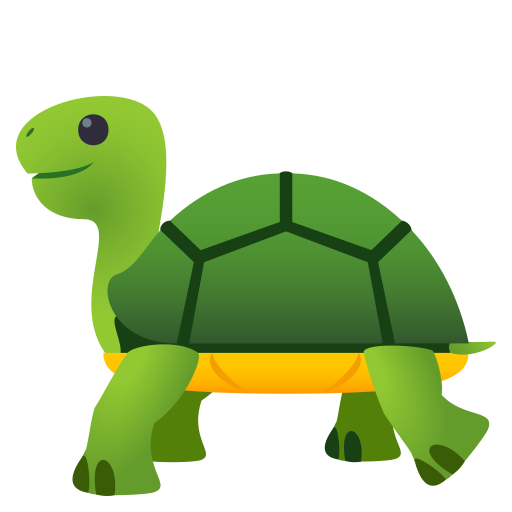 Tartaruga as drawn by JoyPixels in 5.5
