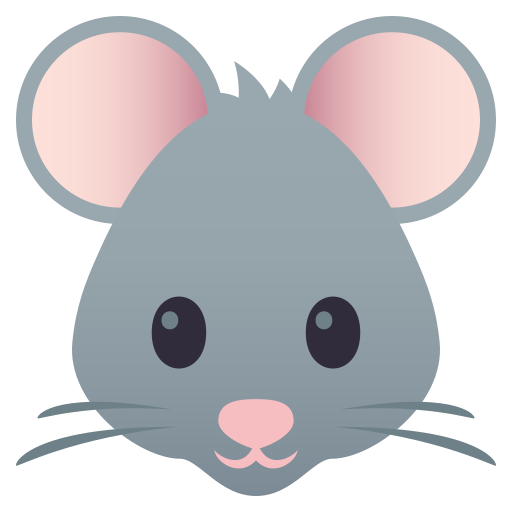 Mouse Face as drawn by JoyPixels in 5.5