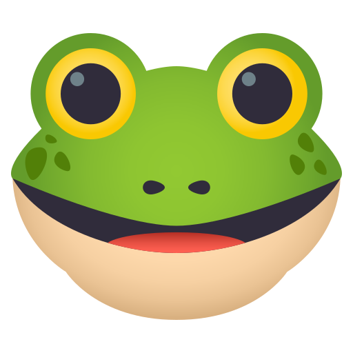 Frog as drawn by JoyPixels in 5.5