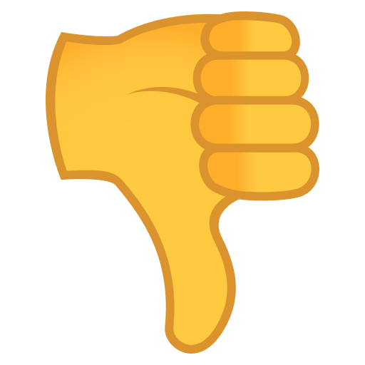 Thumbs Down as drawn by JoyPixels in 5.5
