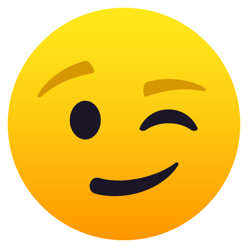 Winking Face as drawn by JoyPixels in 5.5