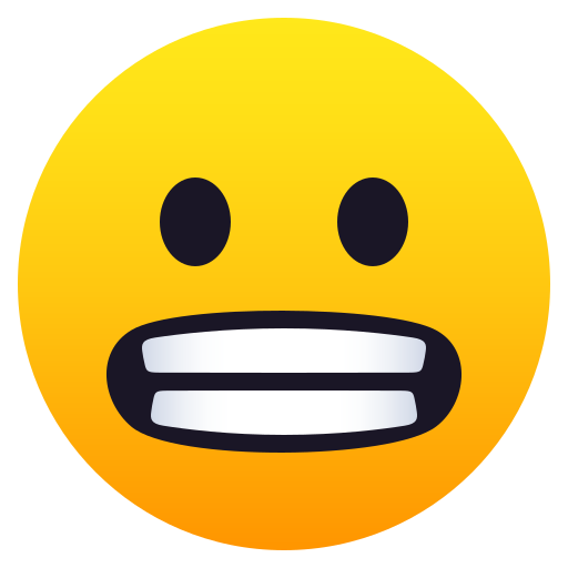 Grimacing Face as drawn by JoyPixels in 5.5