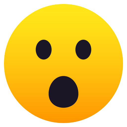 Face with Open Mouth as drawn by JoyPixels in 5.5