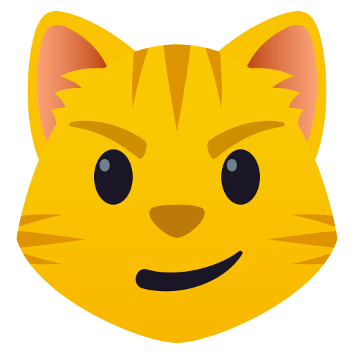 Cat with Wry Smile as drawn by JoyPixels in 5.5