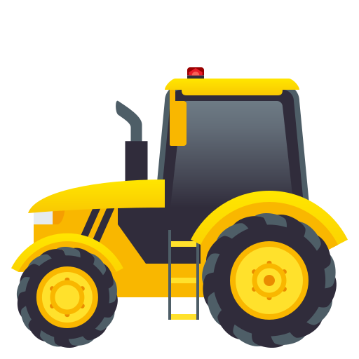 Tractor as drawn by JoyPixels in 5.5