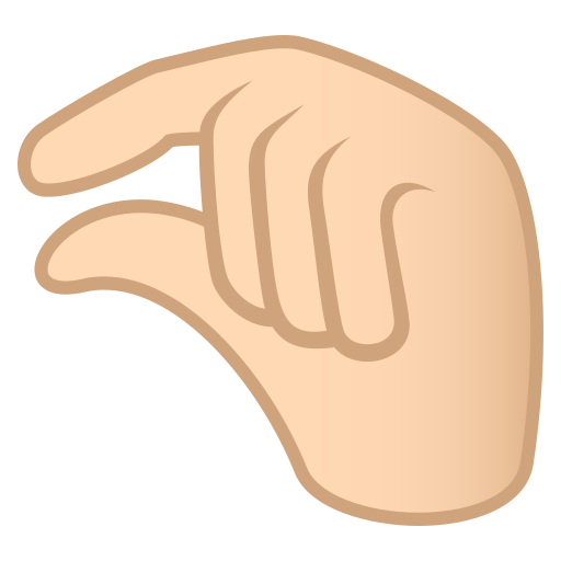 Pinching Hand: Light Skin Tone, the previous design