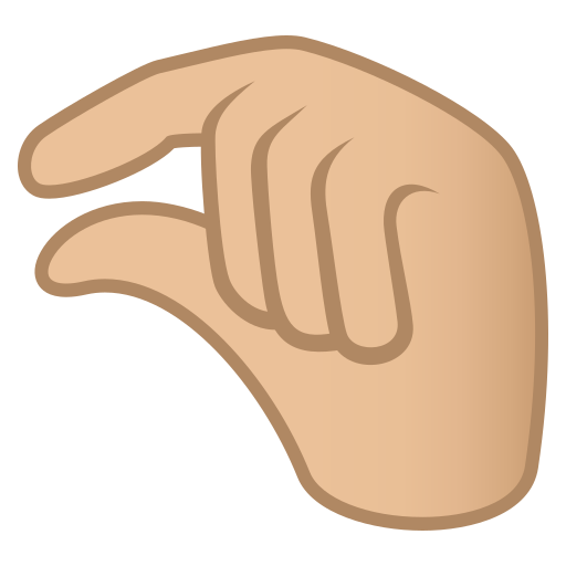 Pinching Hand: Medium-Light Skin Tone, the previous design