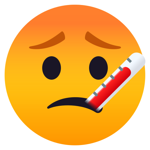 Face with Thermometer, the previous design