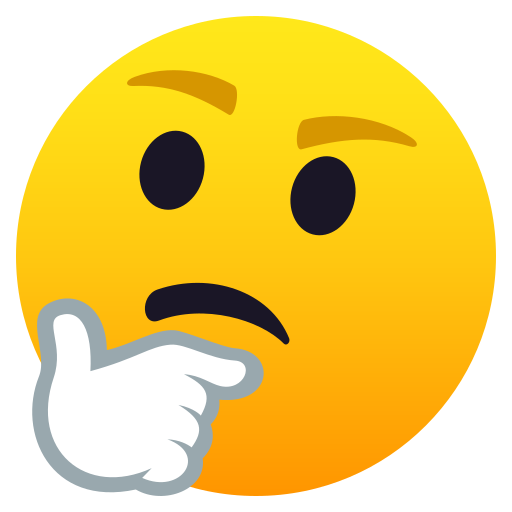 Thinking Face as drawn by JoyPixels in 5.5