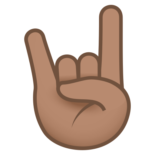 Sign of the Horns: Medium Skin Tone, the previous design